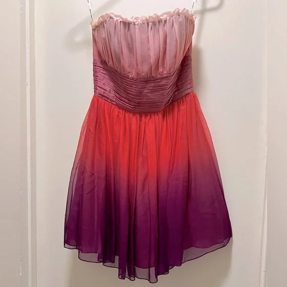 🚫SOLD🚫 Betsey Johnson Vintage Y2K Ombré Strapless Dress - Picture 1 of 5